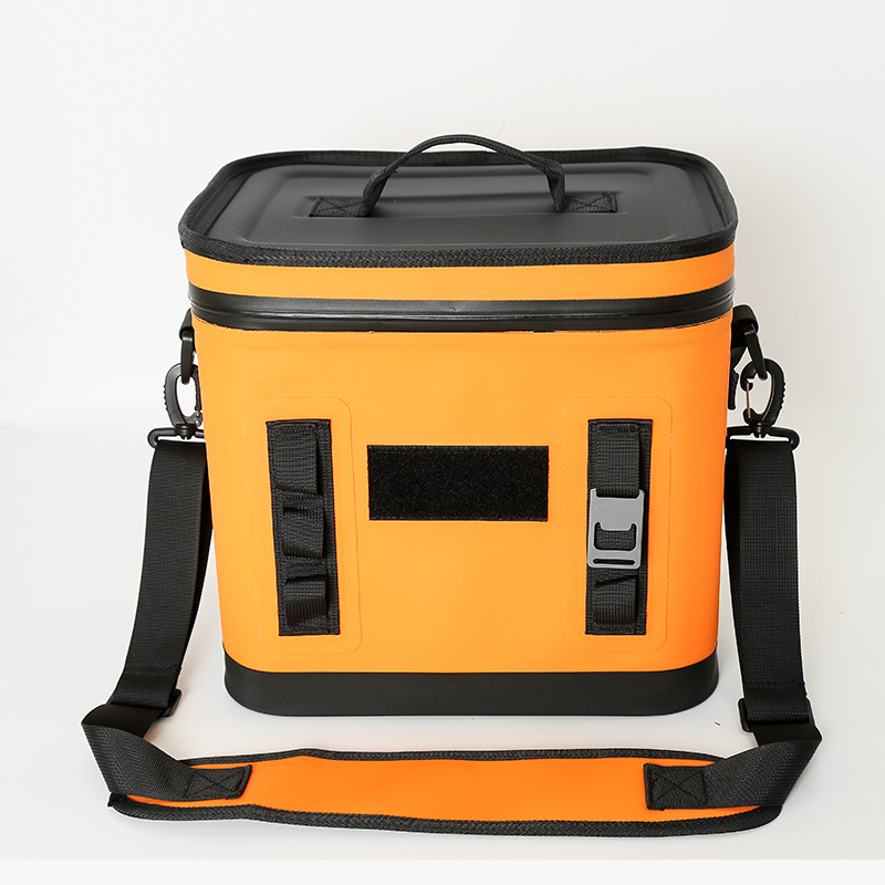 Yellow 6L TPU soft cooler with shoulder strap