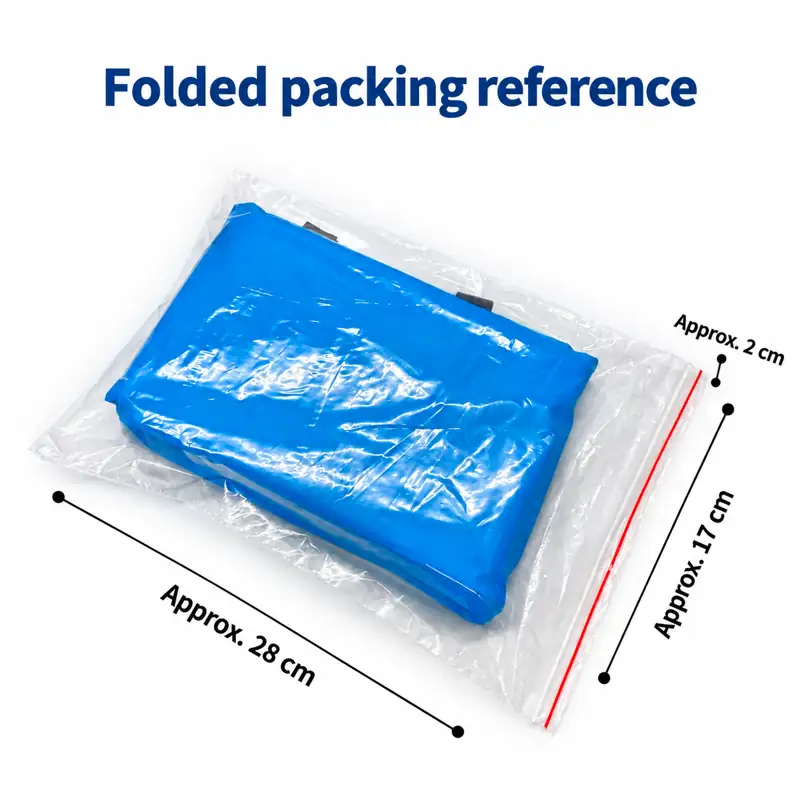 Square Folding Fishing Bucket — Folded packing reference