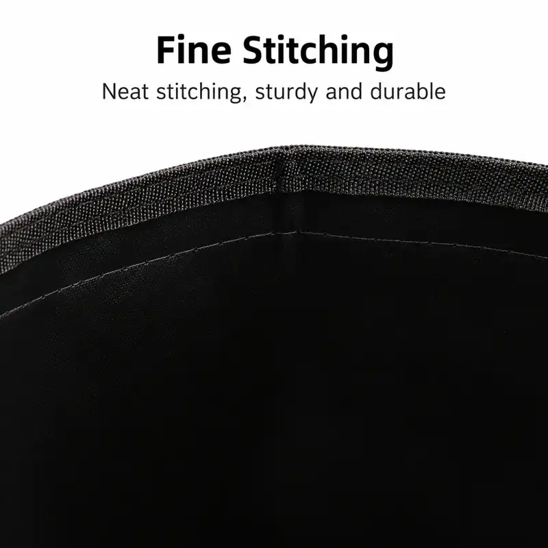 Carbon-Pattern Collapsible Fishing Bucket — Upper rim and interior detail