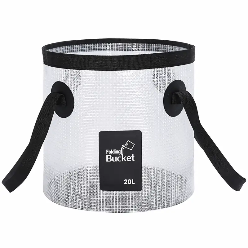Clear Grid Collapsible Fishing Bucket