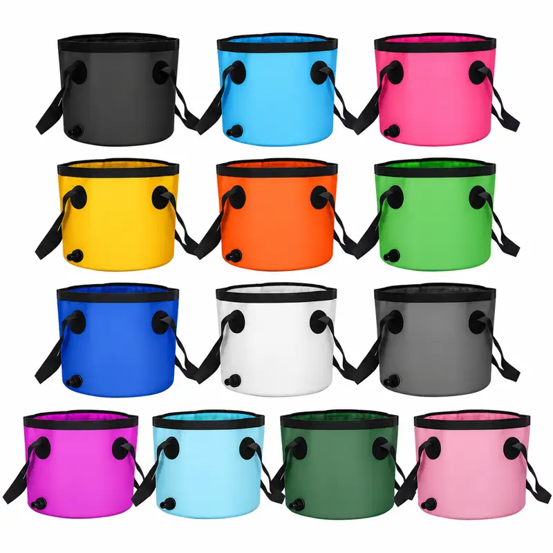 Round Collapsible Fishing Bucket — Colour range reference