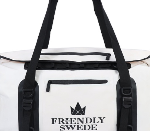 40L / 60L / 90L PVC Waterproof Motorcycle Gear Duffel — construction and carrying detail