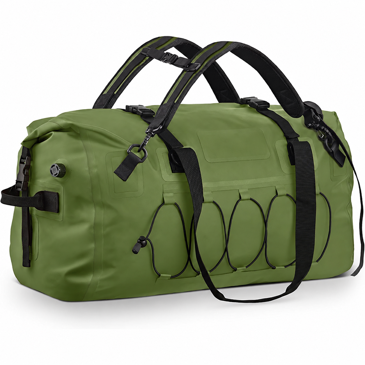 Olive product reference: The same carrying and attachment layout in an olive colour direction.