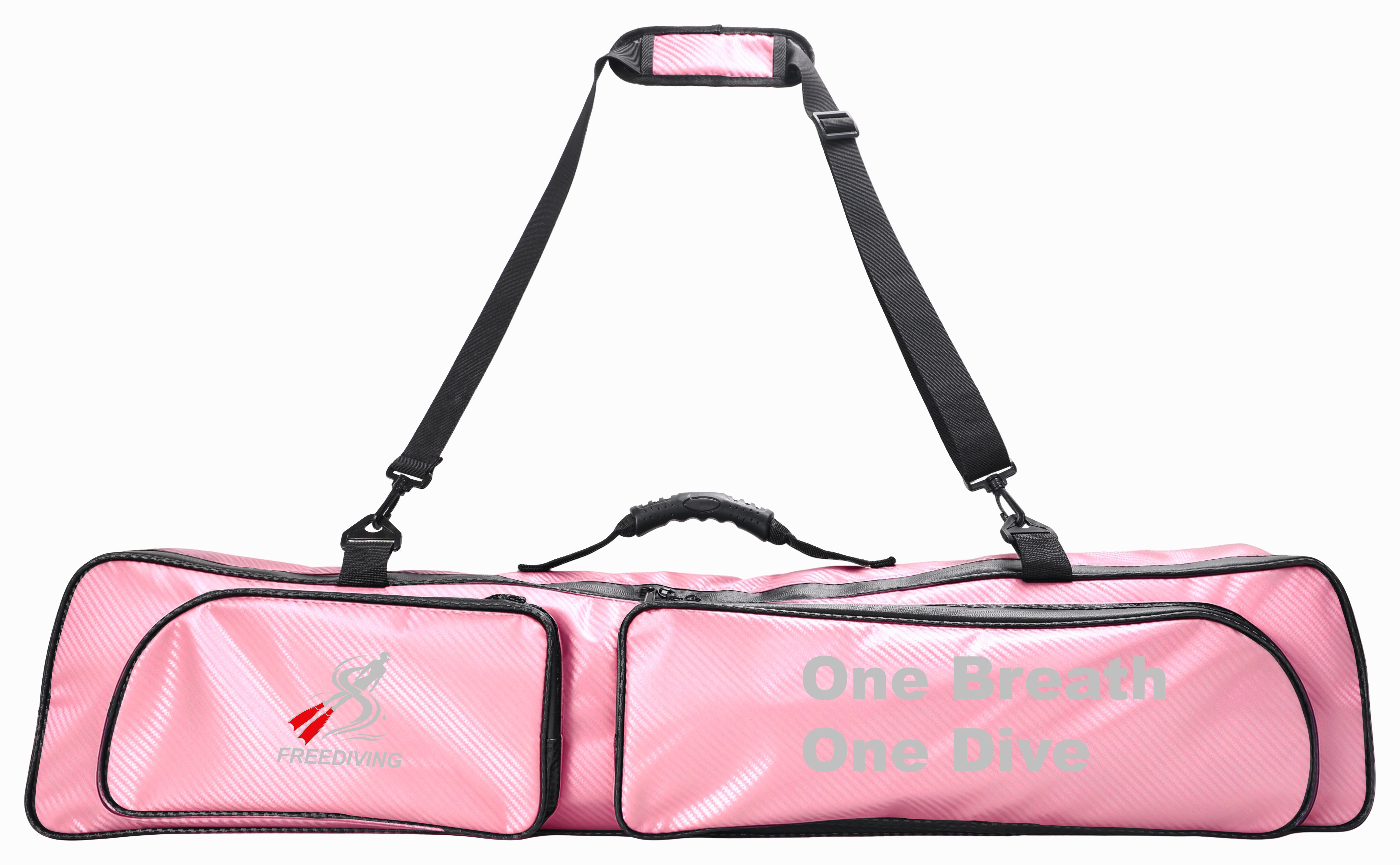 Pink long-fin storage and pool training bag