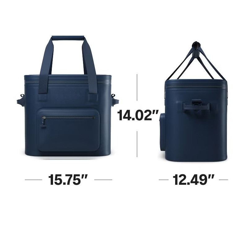 Reference inch dimensions on model 001 insulated cooler