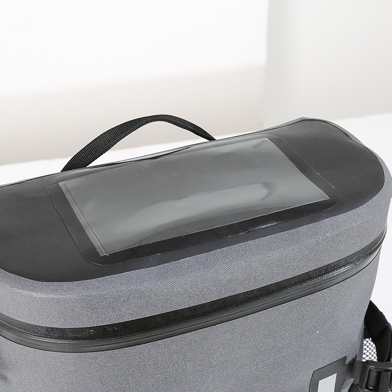 Top lid and handle of cylindrical KB02 cooler backpack