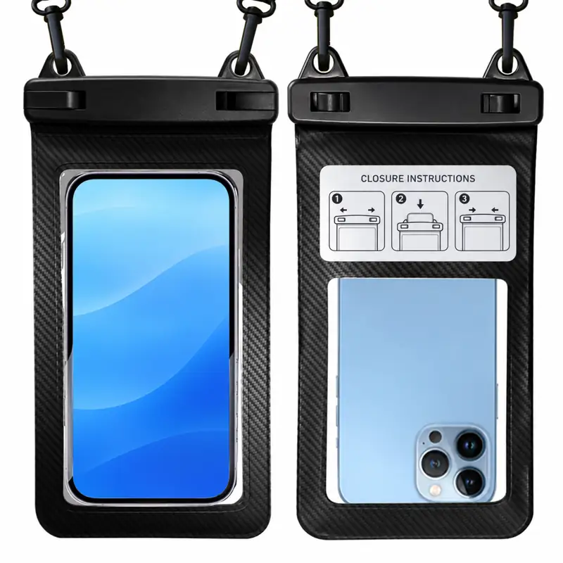 Black embossed finish — front and rear