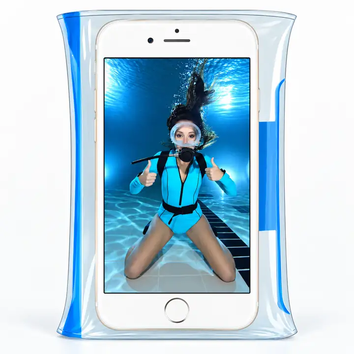 Clear Gusseted TPU Waterproof Phone Pouch