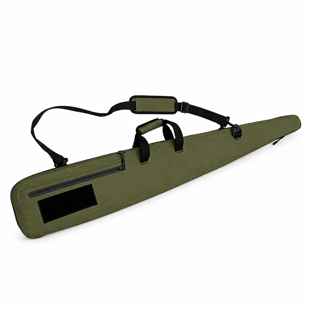 Olive soft long gun case with shoulder strap