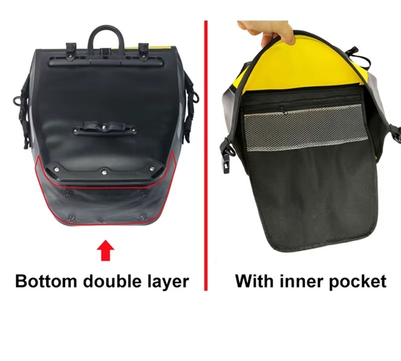 30L Roll-Top Waterproof Bicycle Commuter Pannier — product view