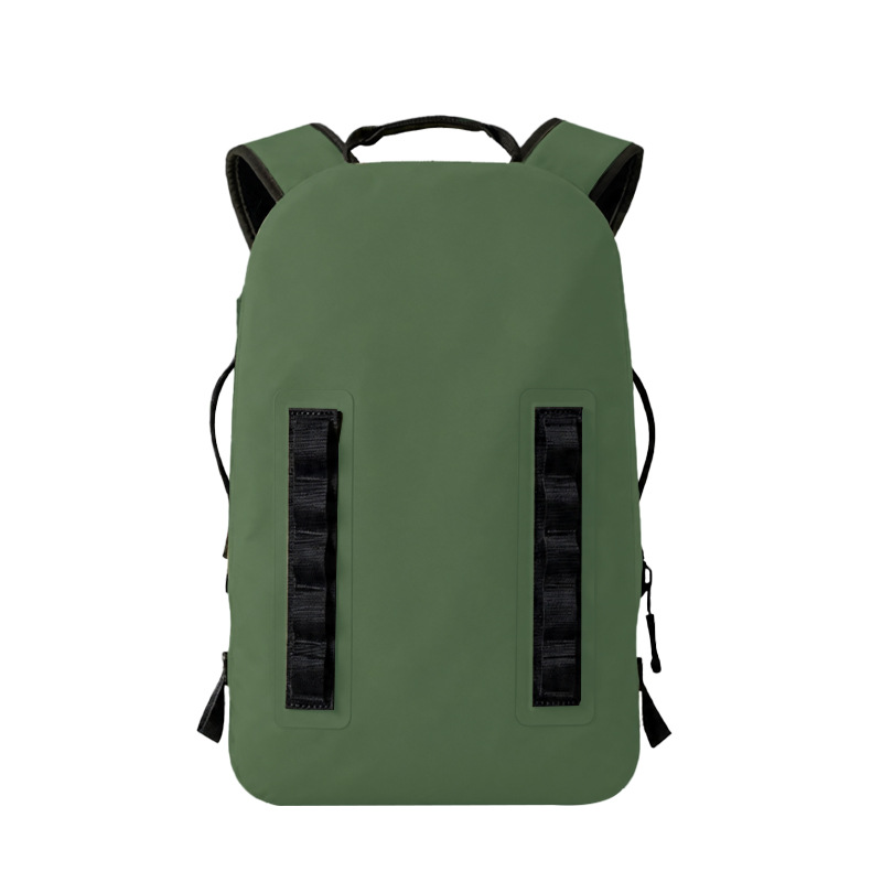 Olive-green 25L airtight zipper backpack colour reference