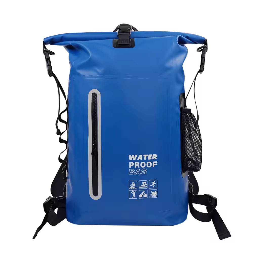 Coated Front-Zip Backpack